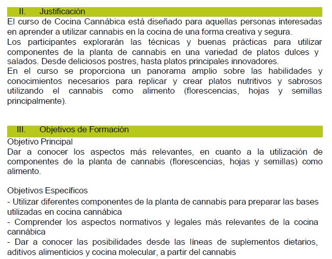 Curso en Cocina Cannábica