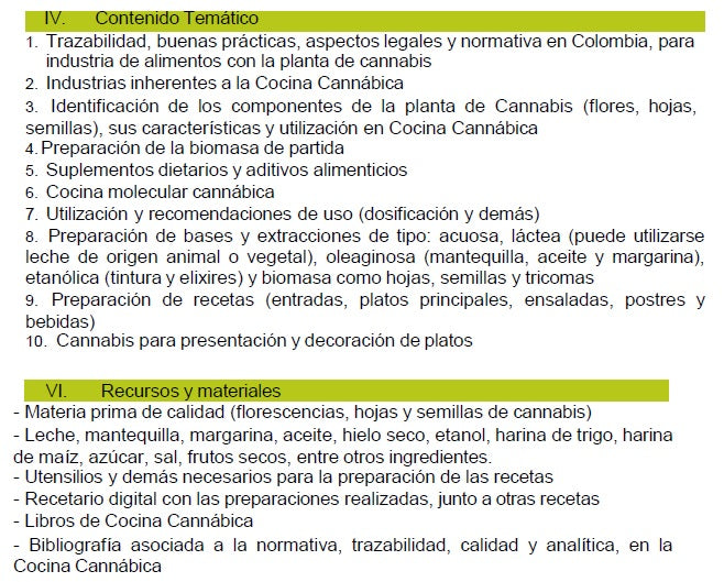Curso en Cocina Cannábica