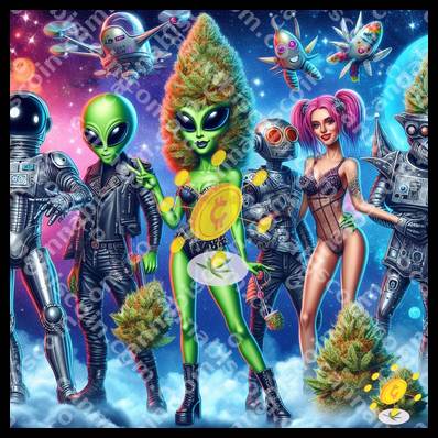 Alien moñito in the cosmic parade