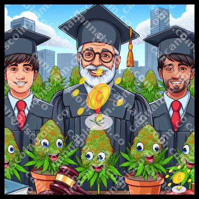 Bow of laughter in green graduation
