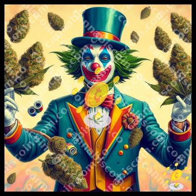 Bow in the gala of green clowns