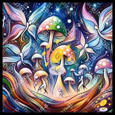 Yerba in the dance of mushrooms